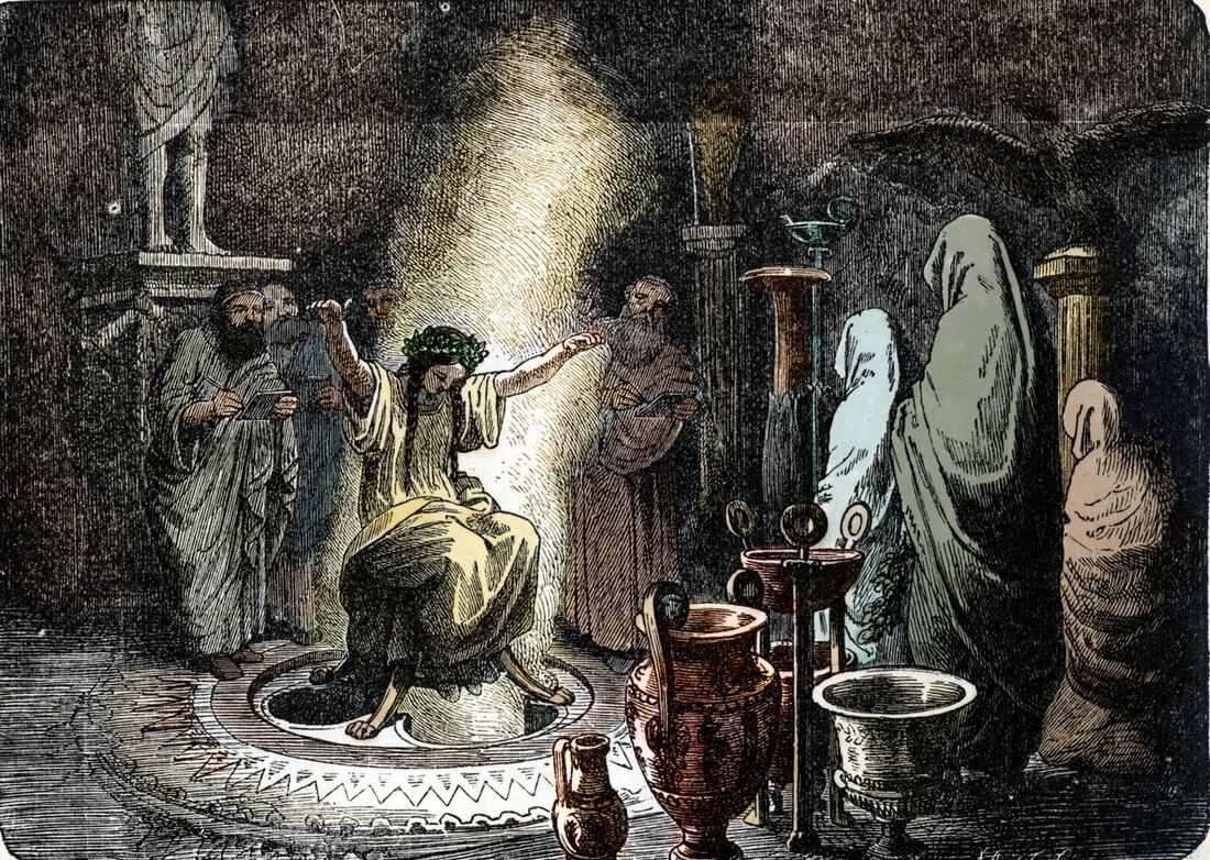 Heinrich Leutemann (1824–1905), The Oracle at Delphi.
