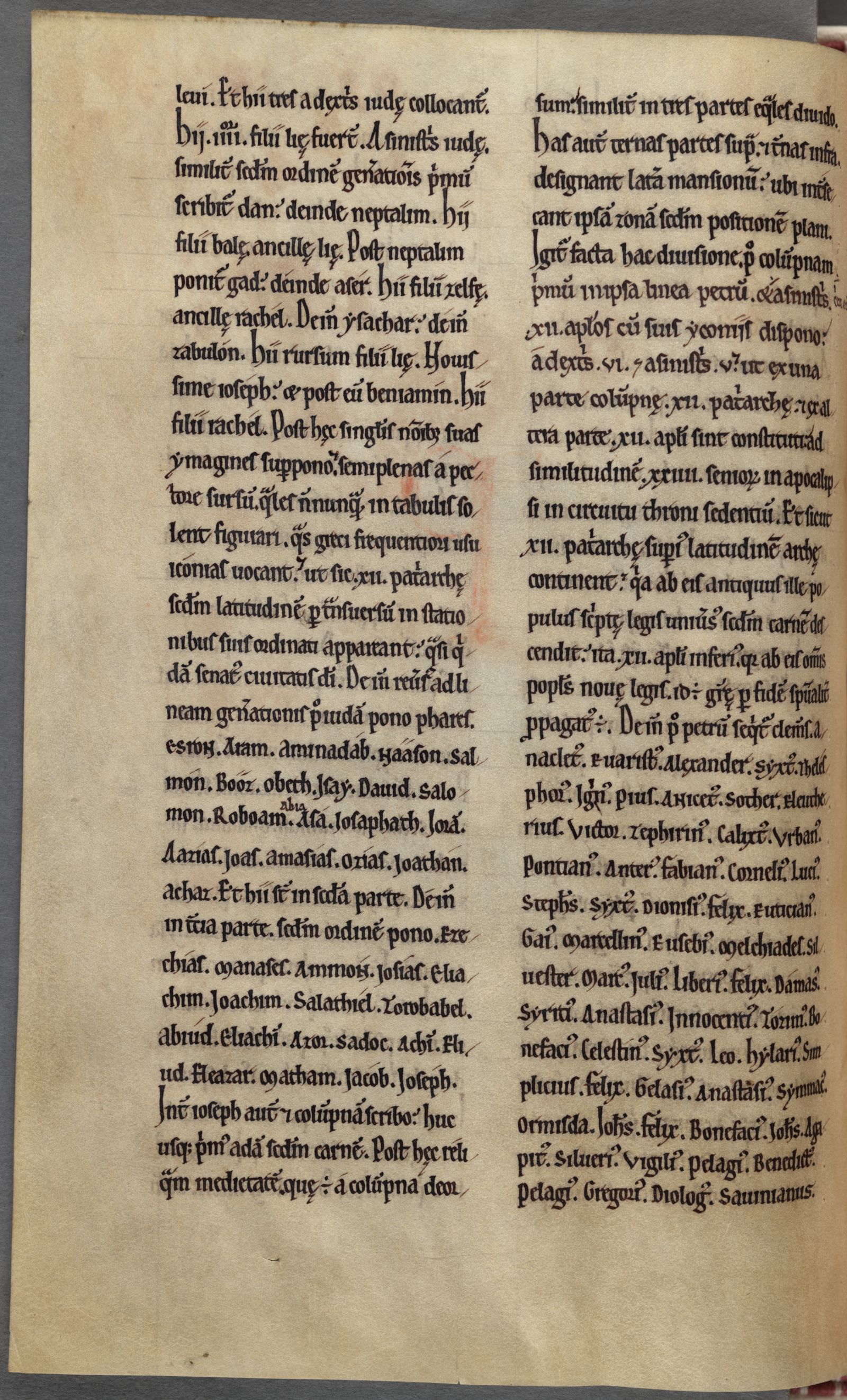 Cambridge, Corpus Christi College, MS 294, fols. 30r–41r, folio 32v: a leaf of Hugh's Libellus de formatione arche