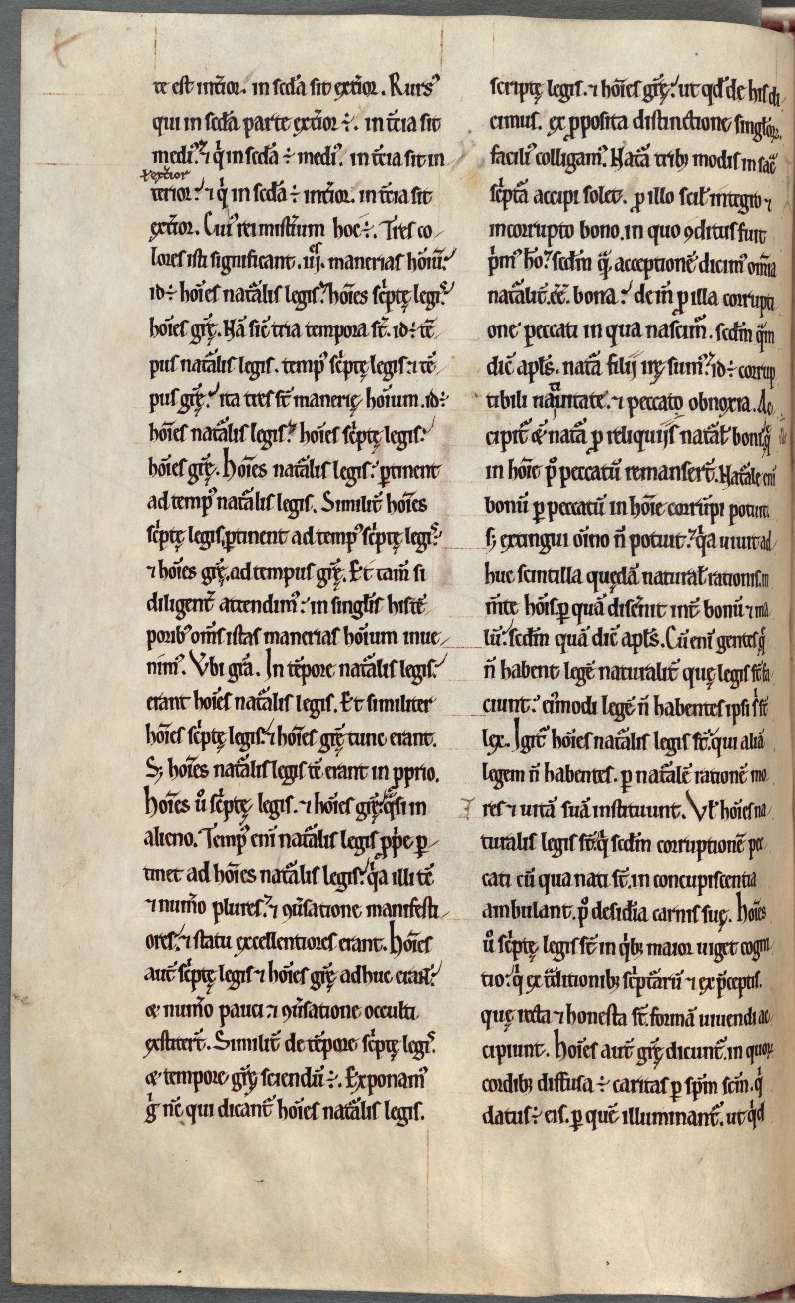 Cambridge, Corpus Christi College, MS 294, fols. 30r–41r, folio 33v: a leaf of Hugh's Libellus de formatione arche