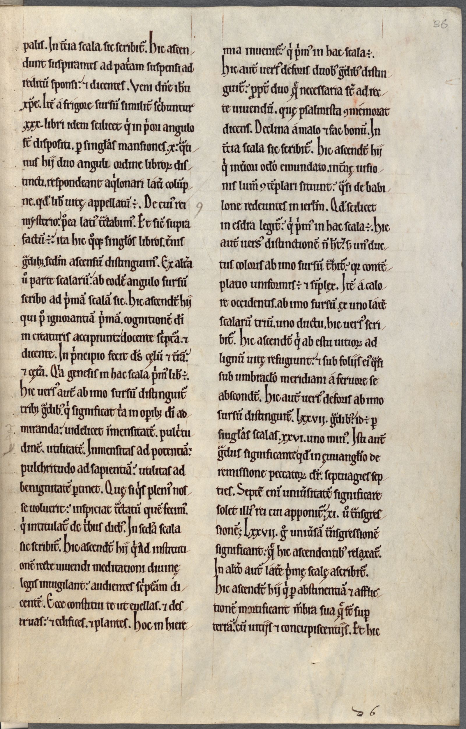 Cambridge, Corpus Christi College, MS 294, fols. 30r–41r, folio 36r: a leaf of Hugh's Libellus de formatione arche