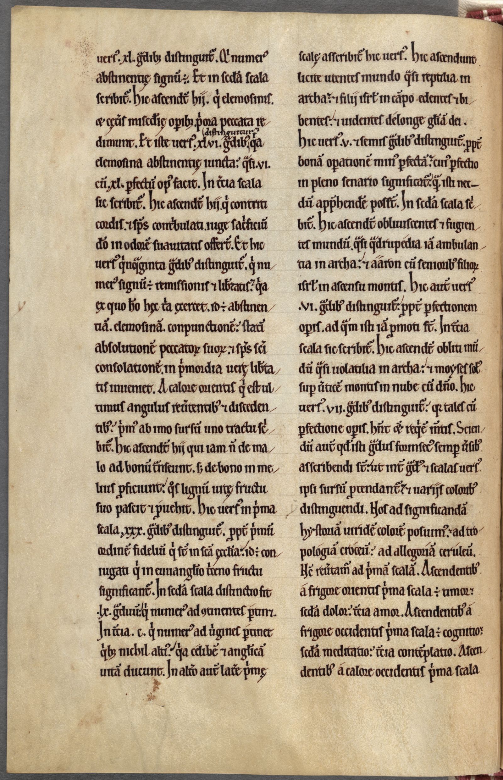 Cambridge, Corpus Christi College, MS 294, fols. 30r–41r, folio 36v: a leaf of Hugh's Libellus de formatione arche