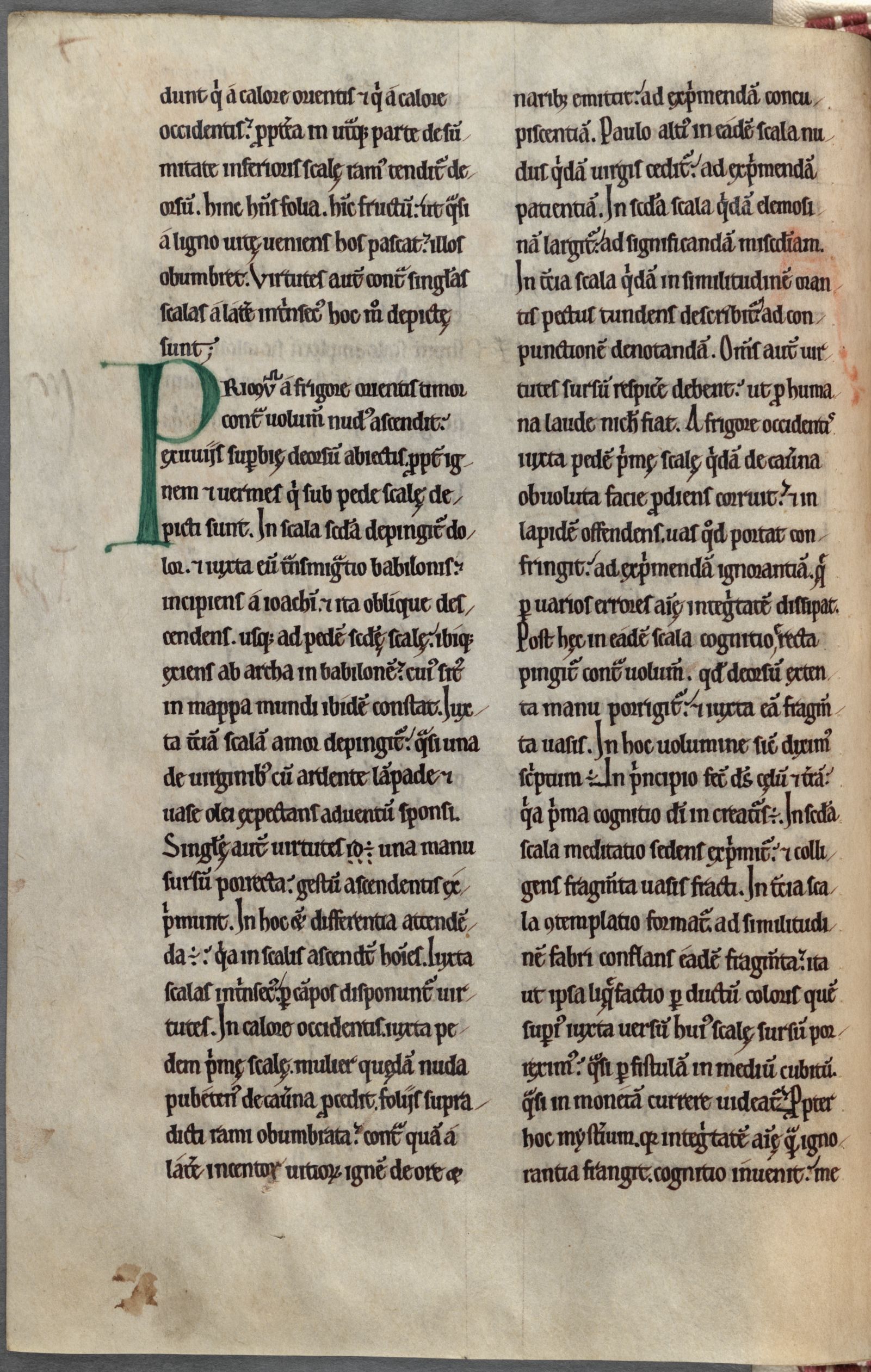 Cambridge, Corpus Christi College, MS 294, fols. 30r–41r, folio 37v: a leaf of Hugh's Libellus de formatione arche