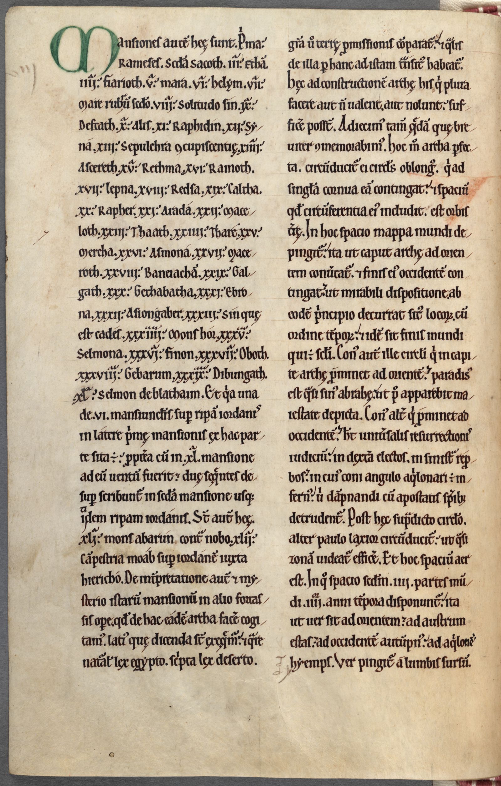 Cambridge, Corpus Christi College, MS 294, fols. 30r–41r, folio 39v: a leaf of Hugh's Libellus de formatione arche