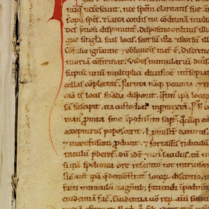 A line of numbers with the opening words of the psalms written beneath them, in the manner of Hugh's memory lesson