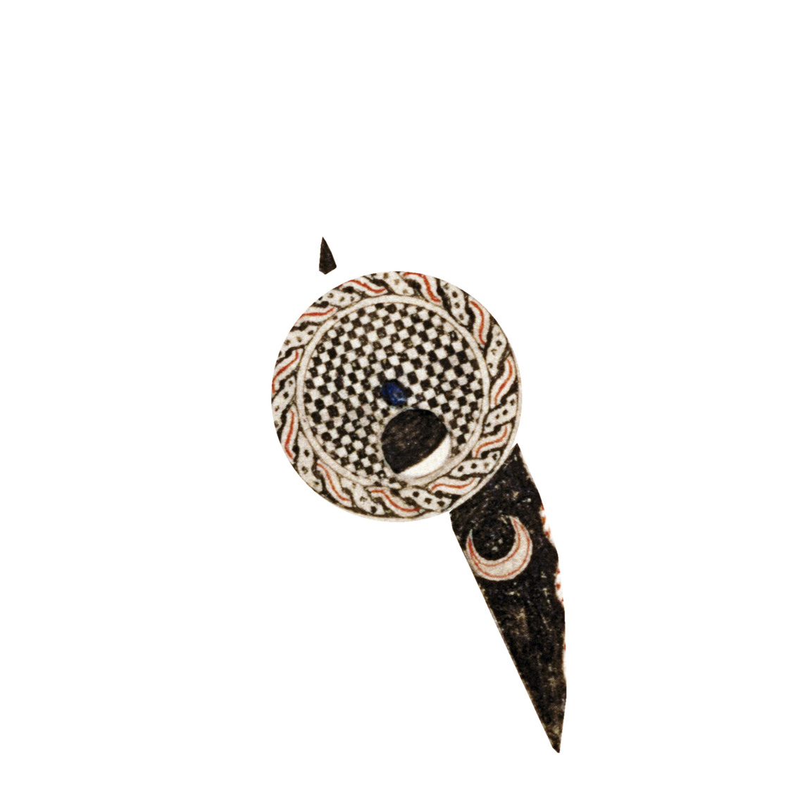 The moon disc of the volvelle in MS. Ashmole 370, cut from the photograph